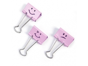 Rapesco Klipy na dokumenty Emoji 19mm ružové (bal=20ks)